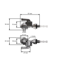 Zawór paliwa z gwintem filtra M10 x 1,25