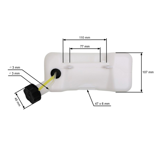 Zbiornik paliwa do kos spalinowych chińskich i kos spalinowych z marketów hobbystycznych o pojemności silnika 43cc 52cc