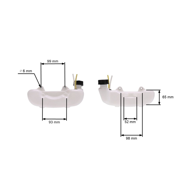 Zbiornik paliwa do kos spalinowych chińskich i kos spalinowych z marketów hobbystycznych o pojemności silnika 43cc 52cc