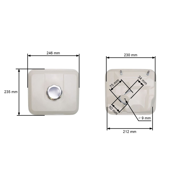 Zbiornik paliwa do silników Honda GX240 GX270 (OEM 17510-ZE2-010ZA 17510ZE2020ZA)