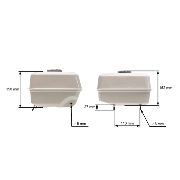 Zbiornik paliwa do silników Honda GX240 GX270 (OEM 17510-ZE2-010ZA 17510ZE2020ZA)