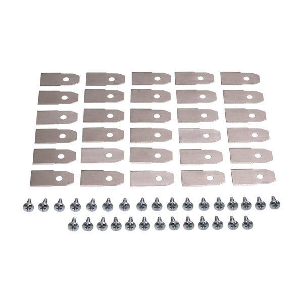 Zestaw 30 szt. noży tnących 3,5 cm (1,4") do kosiarek automatycznych Husqvarna McCulloch Flymo Gardena (OEM 577864603 535138702 535138703 577864401 577864402)