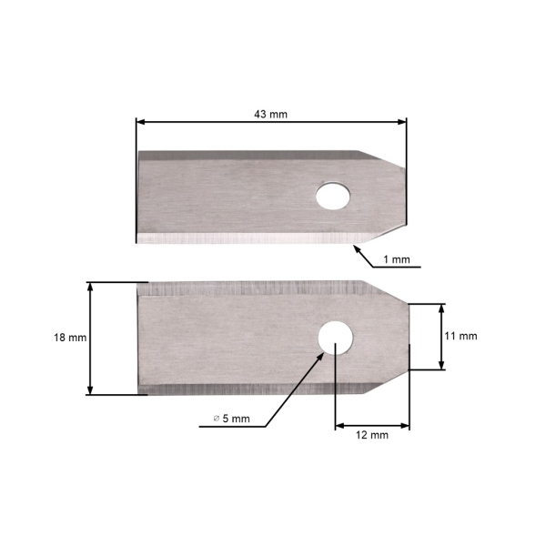 Zestaw 30 szt. noży tnących 4,3 cm (1,7") do kosiarek automatycznych Husqvarna McCulloch Flymo Gardena (OEM 577864603 535138702 535138703 577864401 577864402)