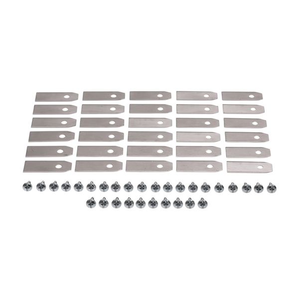Zestaw 30 szt. noży tnących 4,3 cm (1,7") do kosiarek automatycznych Husqvarna McCulloch Flymo Gardena (OEM 577864603 535138702 535138703 577864401 577864402)