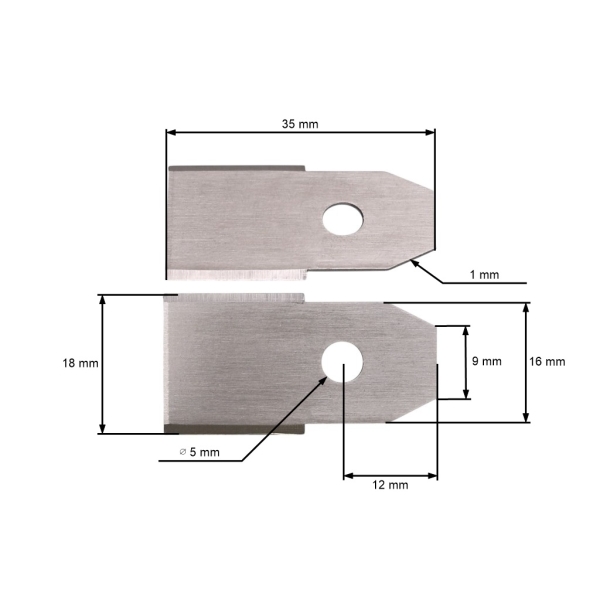 Zestaw 9 szt. noży tnących 3,5 cm (1,4") do kosiarek automatycznych Husqvarna McCulloch Flymo Gardena (OEM 577864603 535138702 535138703 577864401 577864402)