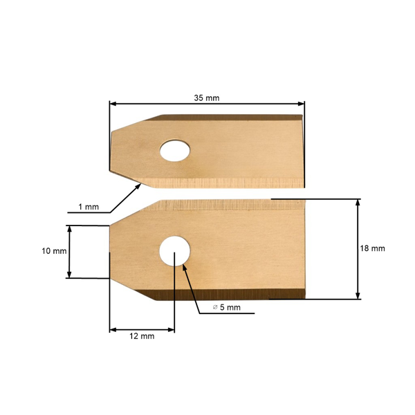 Zestaw 9 szt. noży tnących 3,5 cm (1,4") do kosiarek automatycznych Husqvarna McCulloch Flymo Gardena (OEM 577864603 535138702 535138703 577864401 577864402)