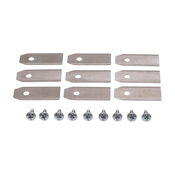 Zestaw 9 szt. noży tnących 4,3 cm (1,4") do kosiarek automatycznych Husqvarna McCulloch Gardena Flymo (OEM 535138701)