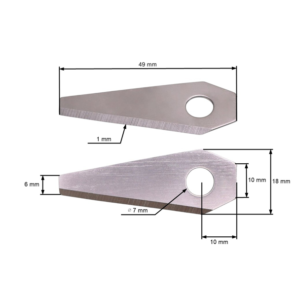 Zestaw 9 szt. noży tnących 4,9 cm (2") do kosiarek automatycznych Bosch Indego 350 Indego 350 Connect Indego 1100 Connect (OEM F016800321)
