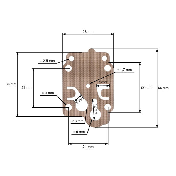 Zestaw membran do chińskich kos i wykaszarek z rynków hobbystycznych o pojemności silnika 26 cm3 32 cm3 43 cm3 52 cm3