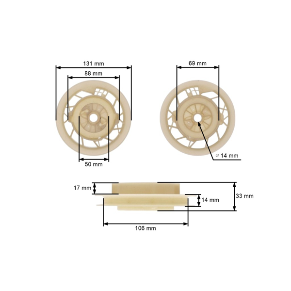 Zestaw naprawczy rozrusznika do silników Honda GX120 GX160 GX200 Moc 5,5 KM - 6,5 KM