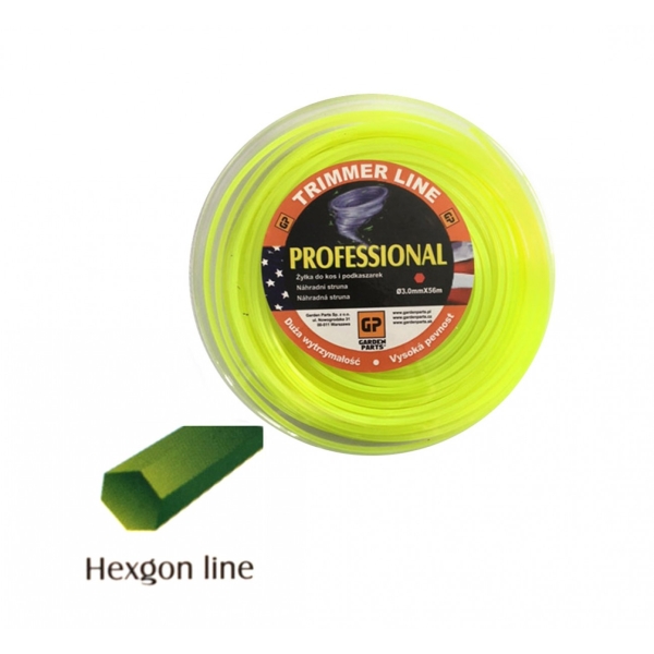 Żyłka do kosy tnącej 3,5 mm Długość opakowania 41 m Sześciokątny profil żyłki do kos i wykaszarek